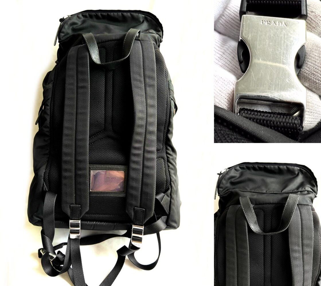 PRADA プラダ 2VZ136 バックパック ブラック TESSUTO MONTAGN リュック 