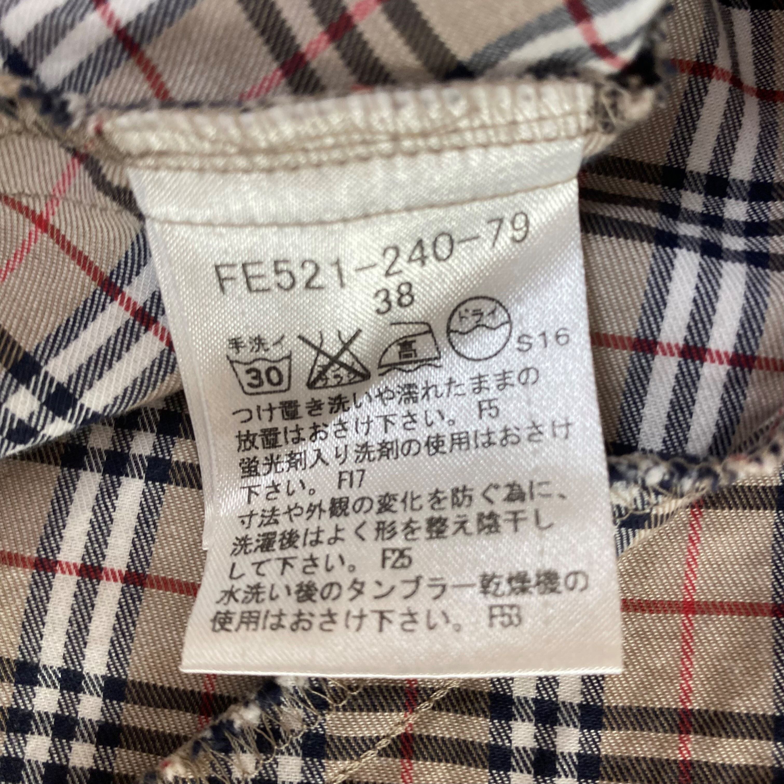 中古 バーバリーブルーレーベル BURBERRY BLUELABEL半袖 シャツ