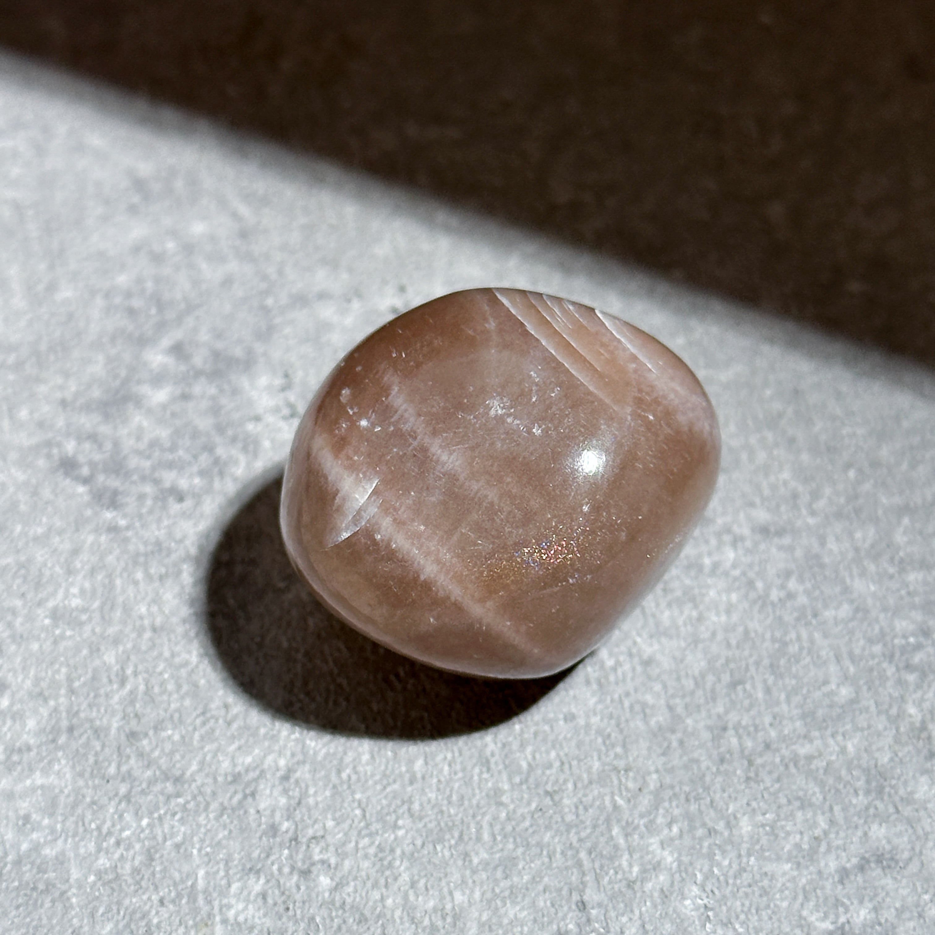 ピーチサン＆ムーンストーン タンブル52◇Peach Sun & Moon Stone