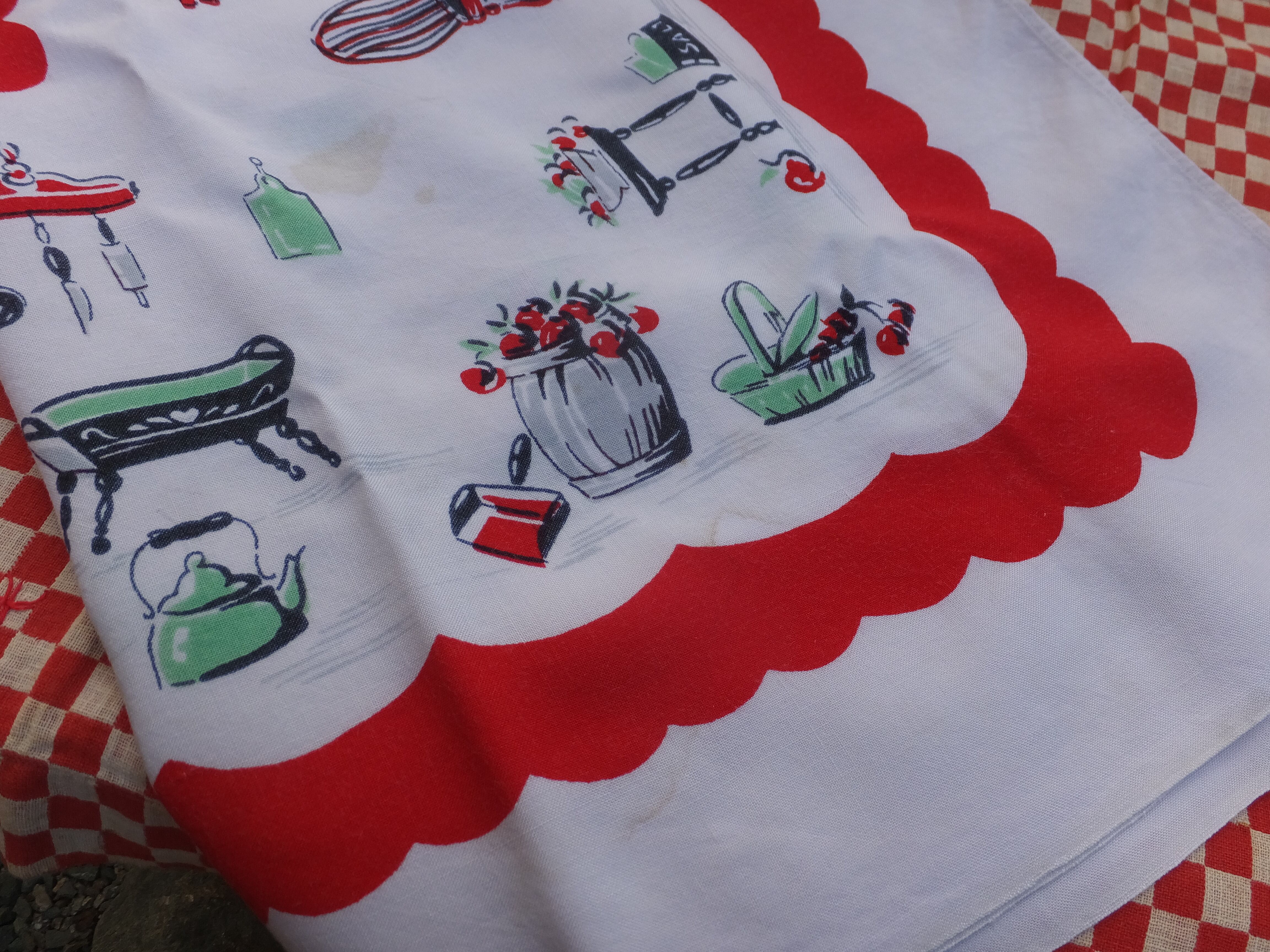 english vintage sweet table cloth イギリス ヴィンテージ