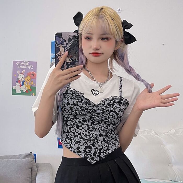 スリム半袖スリーブサマーTシャツ カラートップス ショート ハーフスリーブ 夏物 ピュア ステッチ ケッペル76280267118