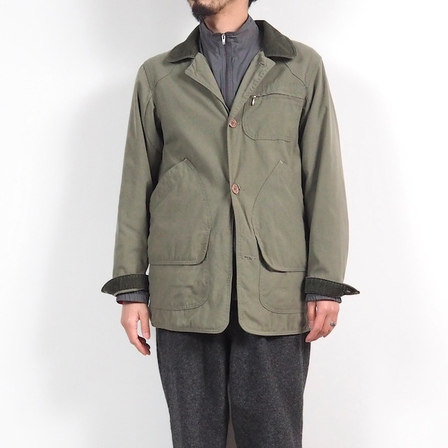 L.L.Bean corduroy collar hunting jacket olive S USA製 /90's エルエルビーン ハンティングジャケット オリーブ