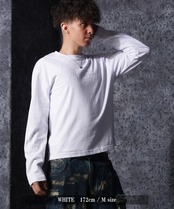 ◆ラメ加工 レタリングロゴ L/S Tee◆rp-26102