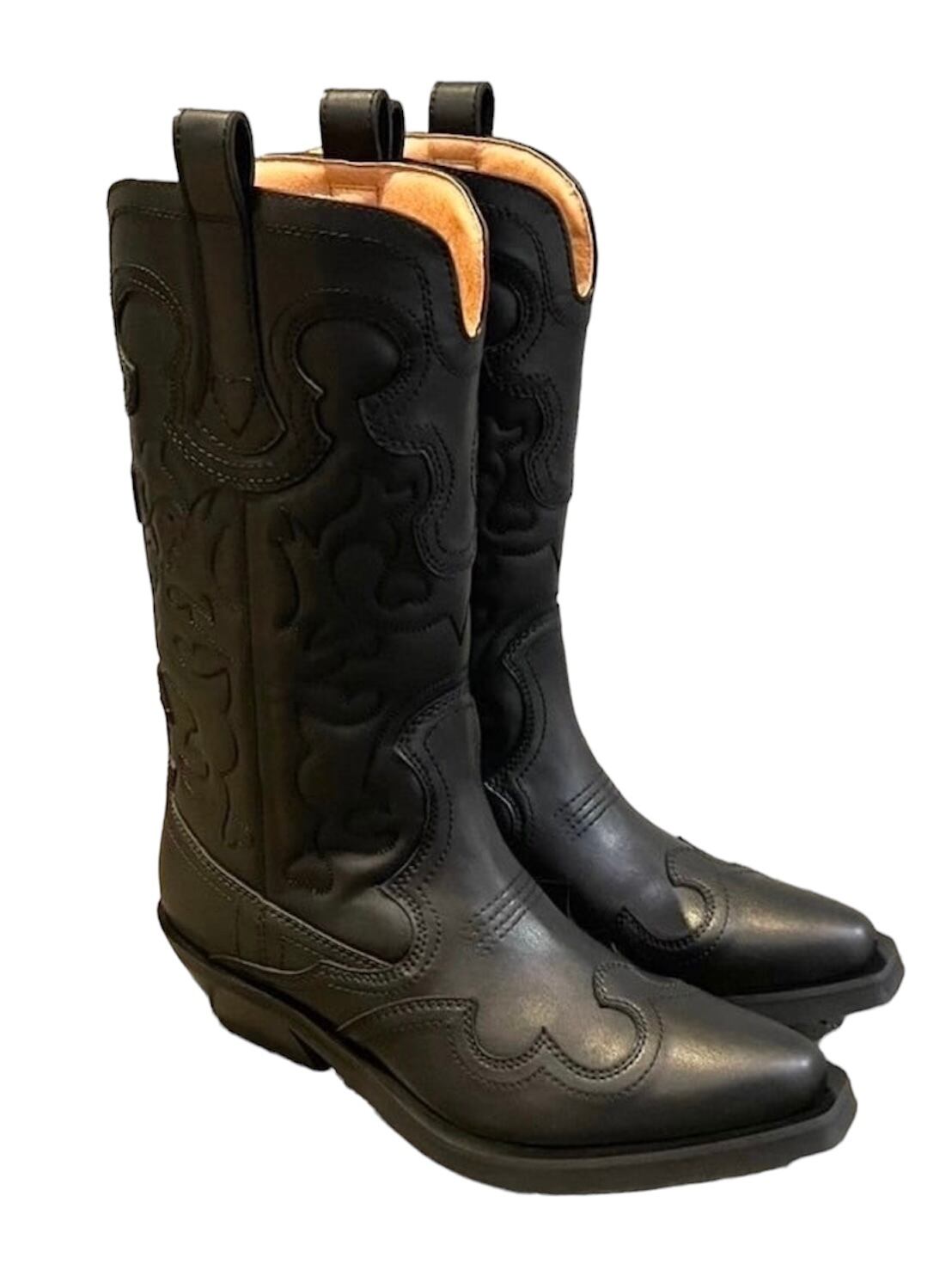 美品　GANNI ガニーリサイクルラバーブーツ サイドゴア ブラック 37 GANNI（ガニー）の「【GANNI】リサイクルラバーブーツ（その他シューズ