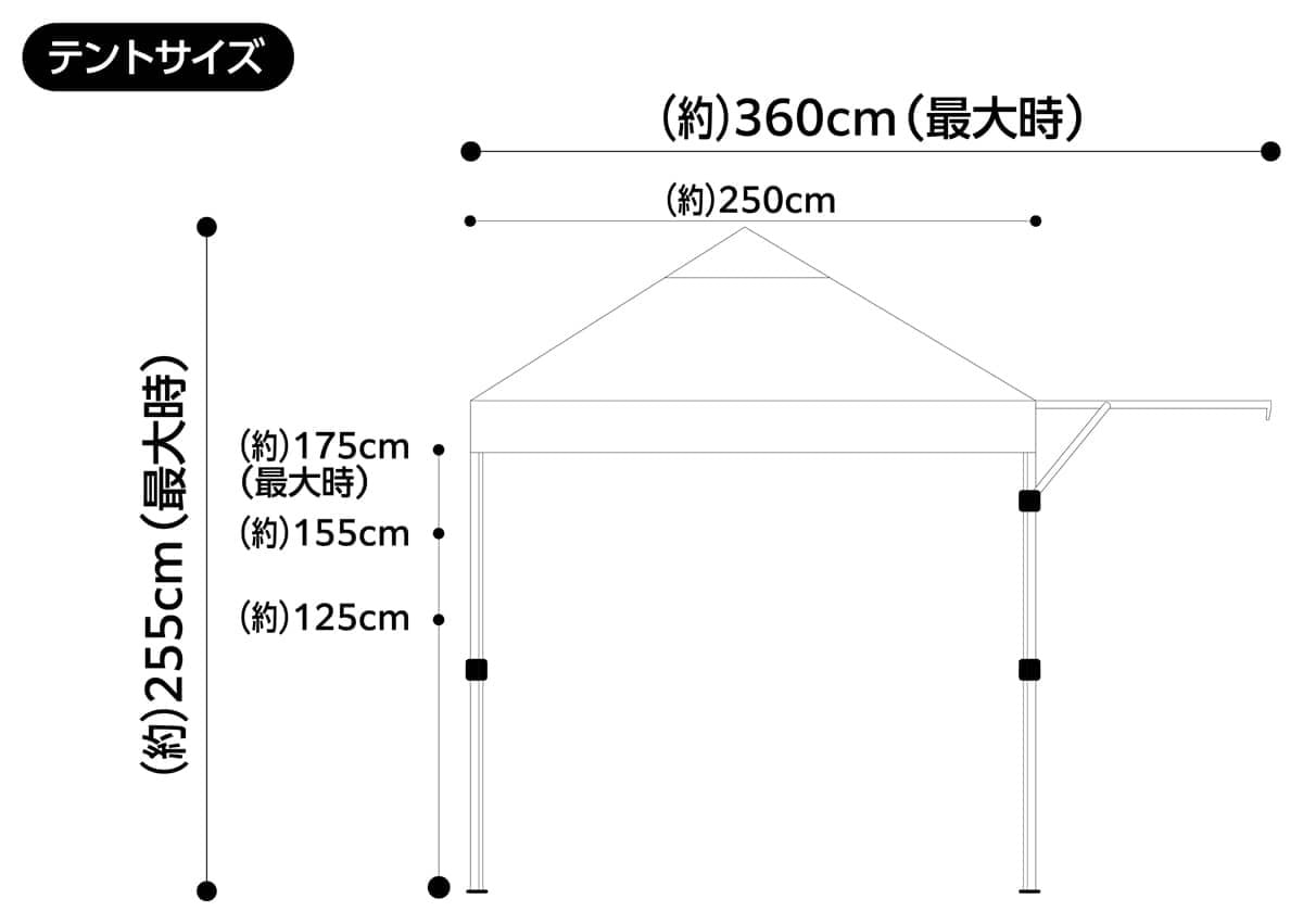 Field to Summit ウイングワンタッチテント250 FTSWN250 ウイング付き