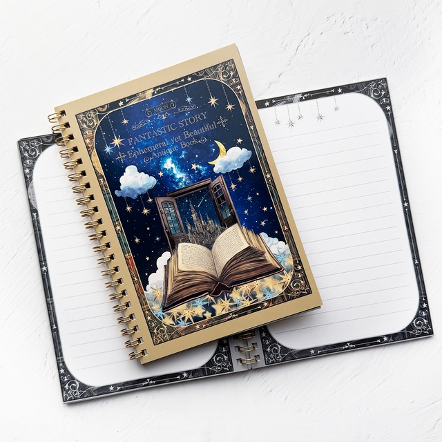 【ノート・手帳】FANTASTIC STORY柄 リング綴じノート（B6サイズ）