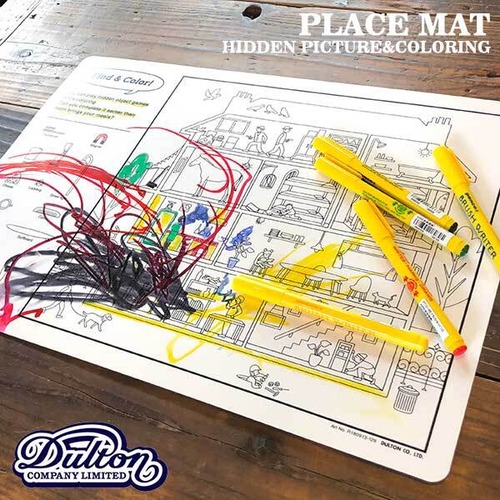 PLACE MAT HIDDEN PICTURE&COLORING プレイスマット ヒドゥン ピクチャー&カラーリング ランチョンマット 塗り絵 DULTON ダルトン