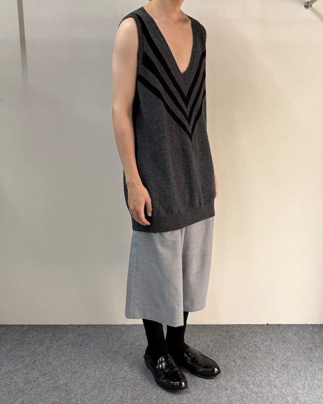 【2014AW / PRADA】over sized no sleeve knit vest
