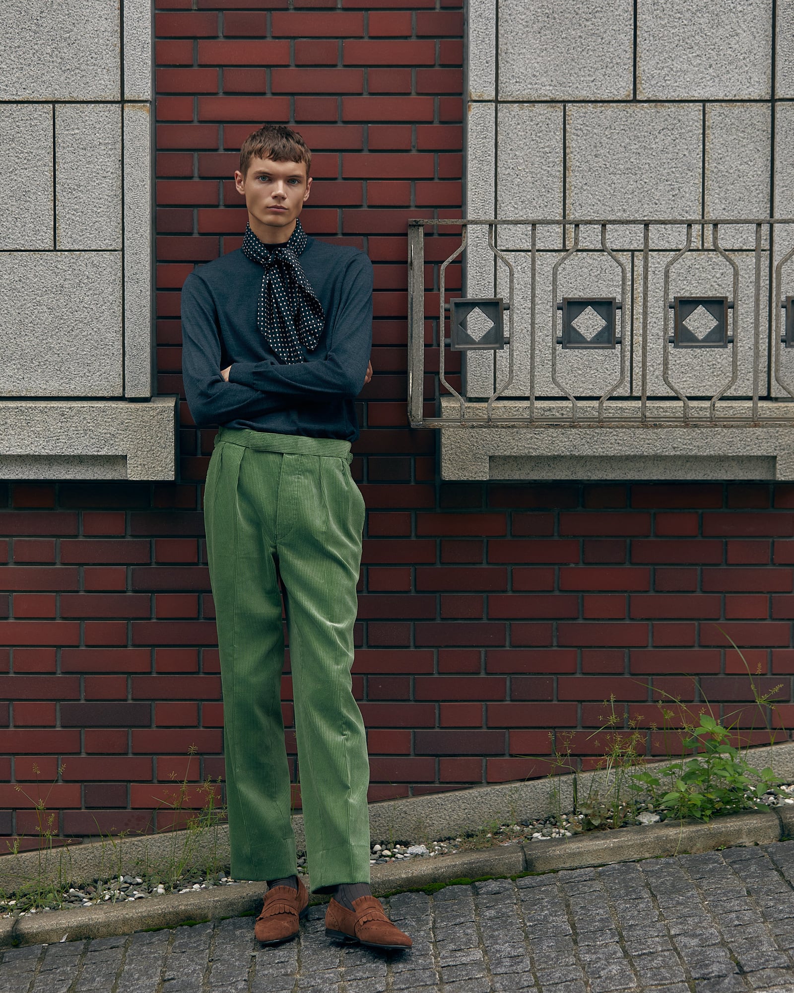 Fumiya REGENT ツイード スラックス 42／Regent／Lovat