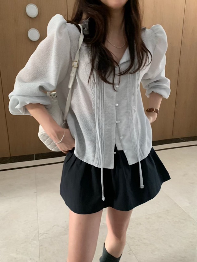 (予約) pretty young thing / Lumi frill blouse 3color　