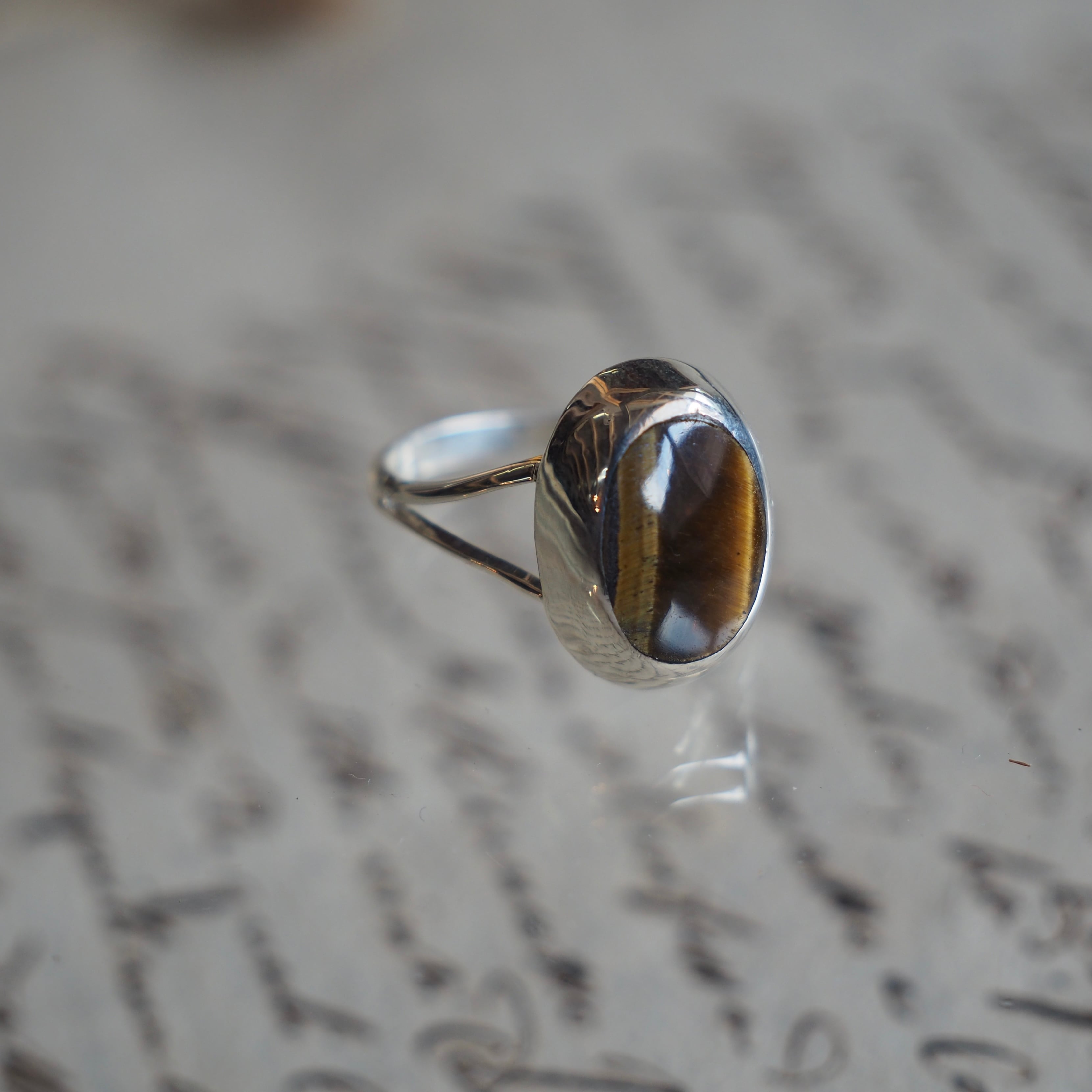 Mexico silver925 ring “tiger eye” vintage Mexican Jewelry メキシカンジュエリー シルバーリング タイガーアイ 14号
