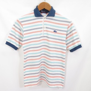 70s IZOD LACOSTE ボーダー ポロシャツ size20/ラコステ 0804