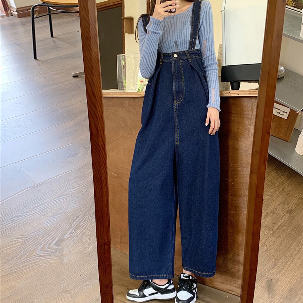 デニム サロペット レディース オーバーオール きれいめ 大人 かわいい
