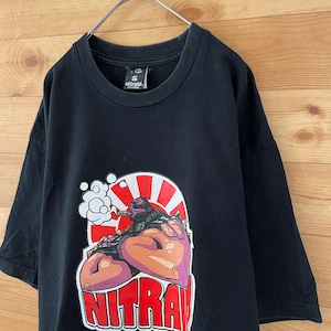 【NITRAID】日本製 プリントTシャツ ストリート NITRO MICROPHONE UNDERGROUND HIPHOP XXL ビッグサイズ 古着