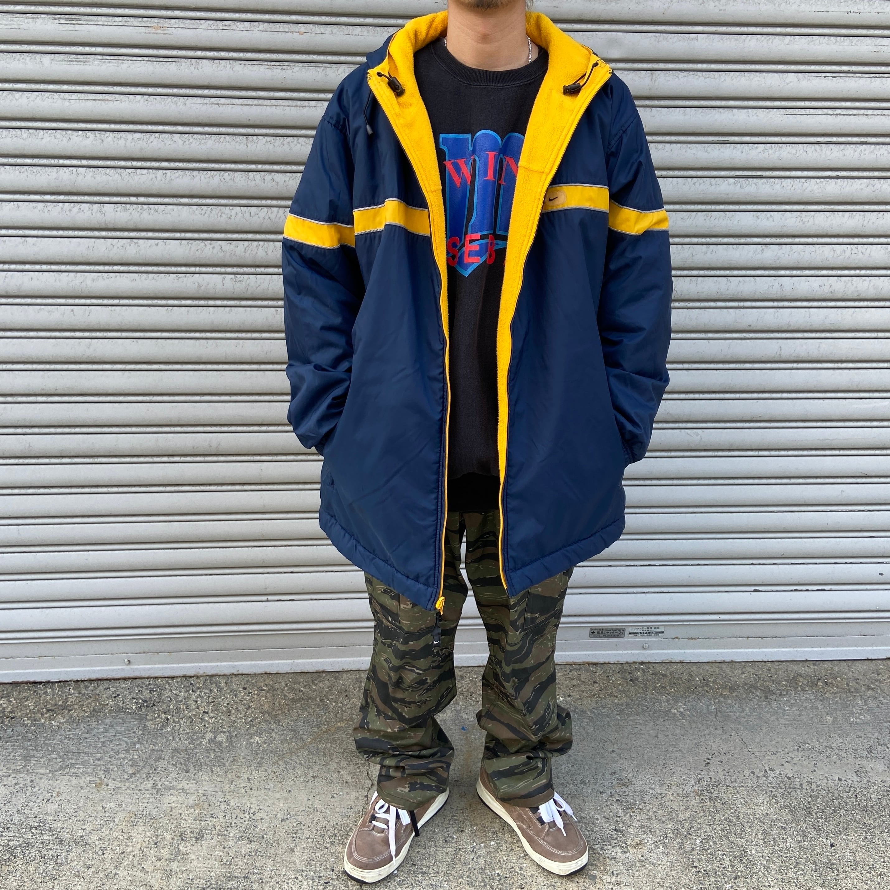 00s NIKE リバーシブルジャケット ミシガンカラー ナイロンフリース XL
