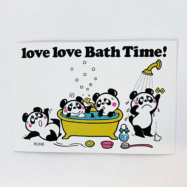 ポストカード　love love Bath Time!