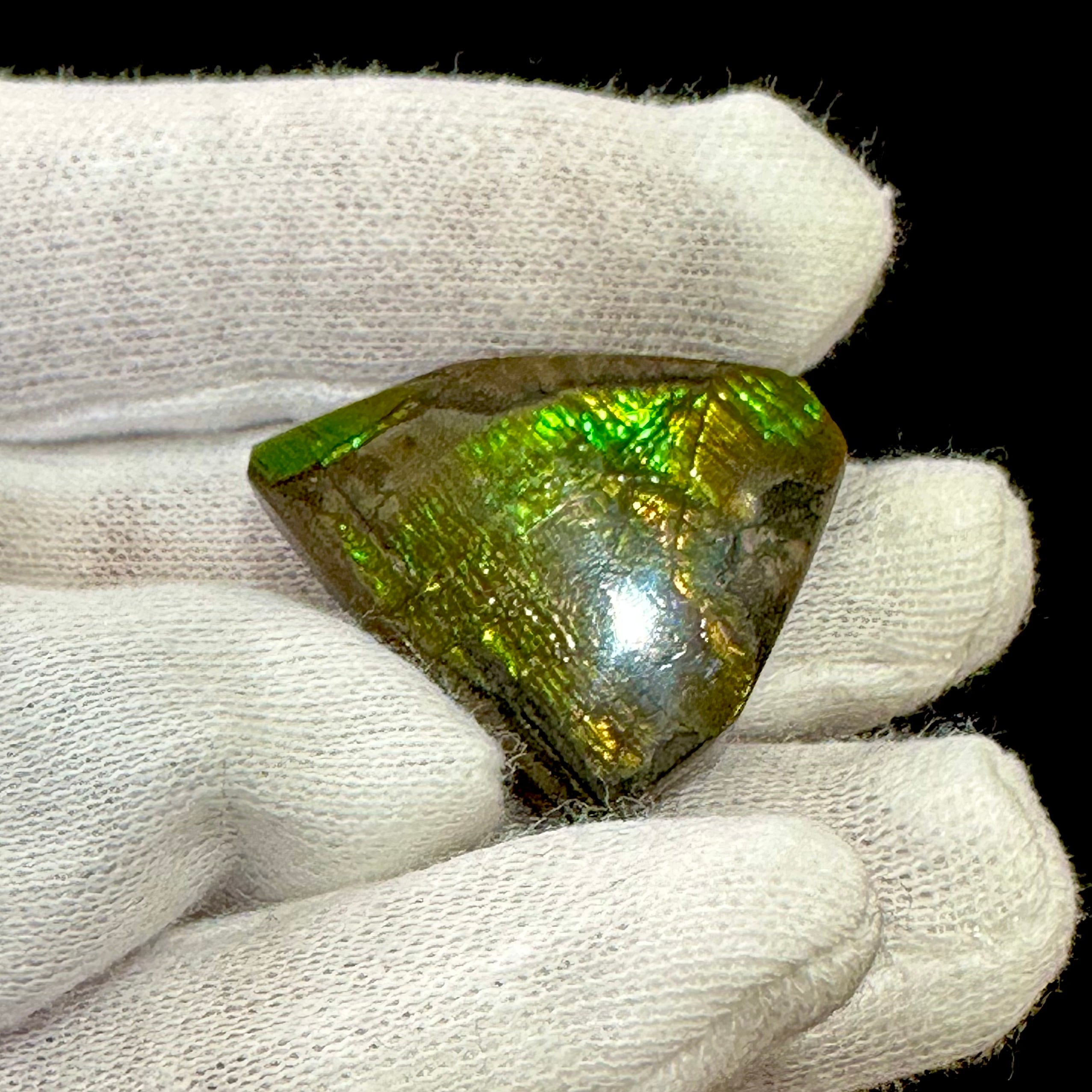 宝石ルース アンモライト 化石 Ammolite /約9.8g/1個 カナダ産