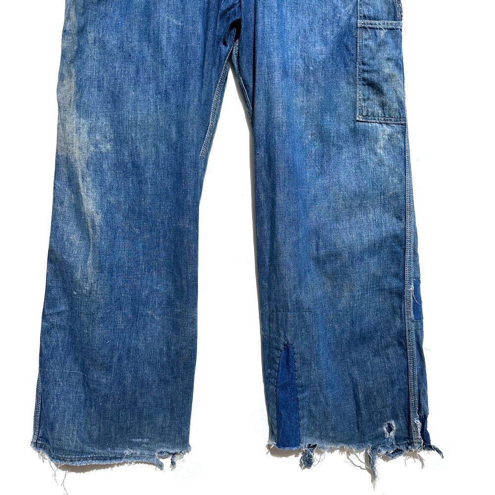 ビンテージ オールド Big BEN USA製 ツナギ ジーンズ　デニム 42 BIG BEN] Vintage low back denim overalls [1950s-] Vintage Denim