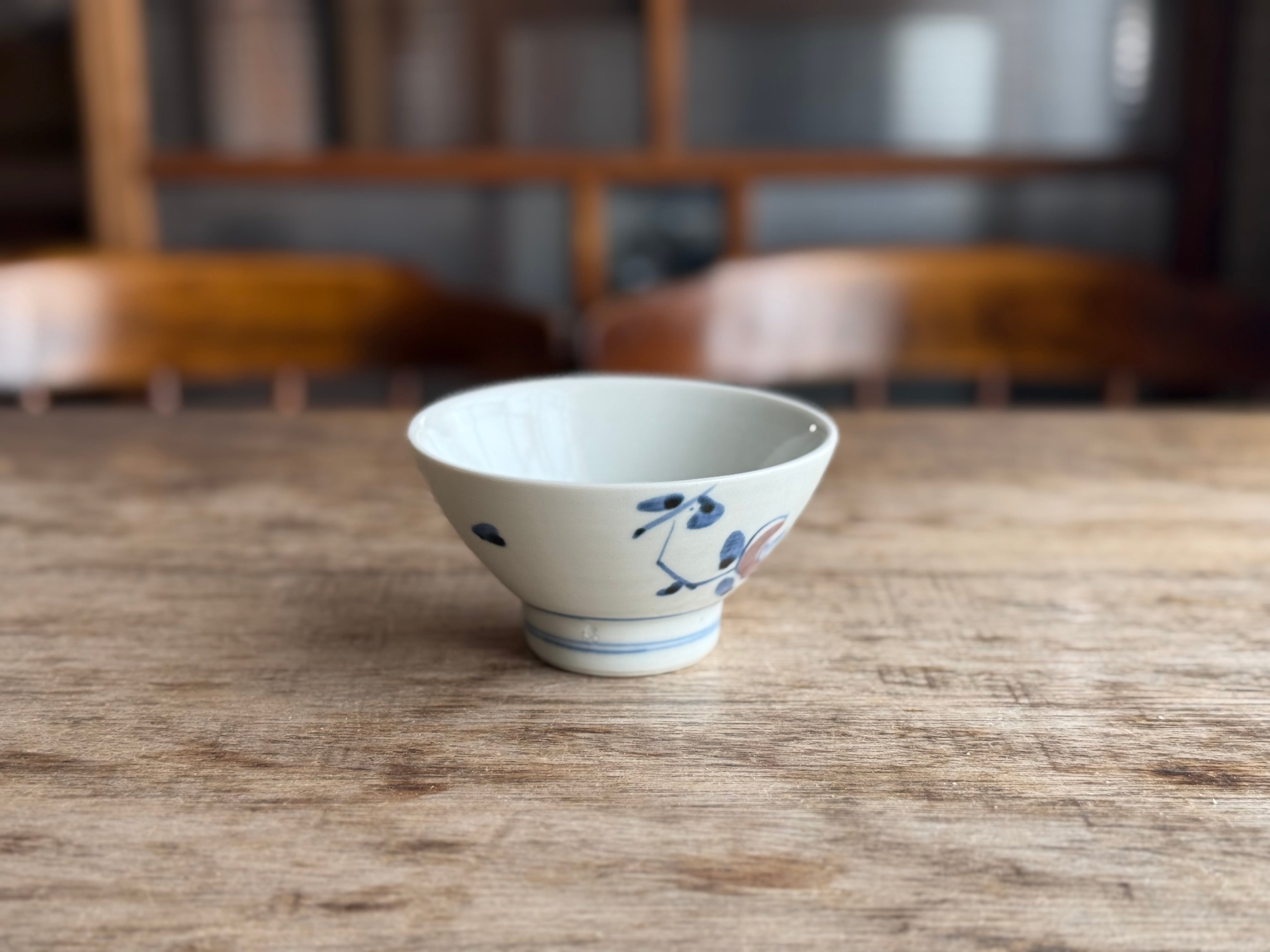 砥部焼/中田窯/くらわんか茶碗（椿） | うつわと道具 うわのそら