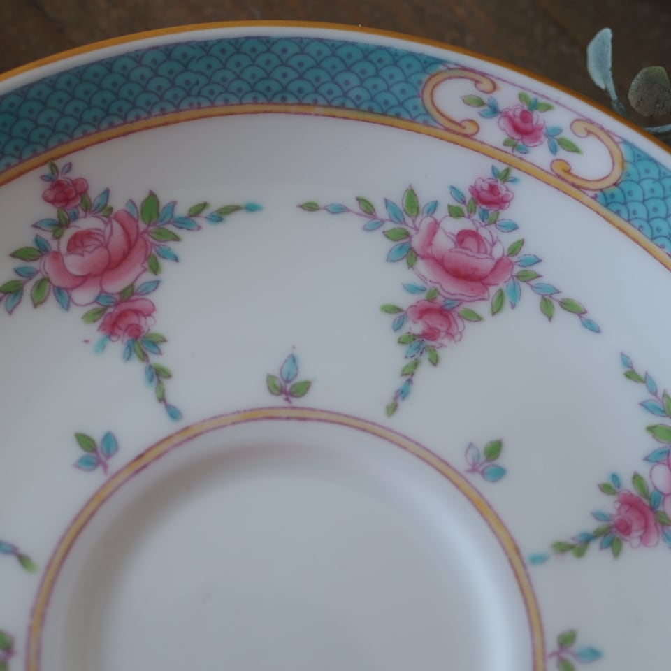 希少】英国アンティーク ミントンペルシアンローズ トリオA カップ