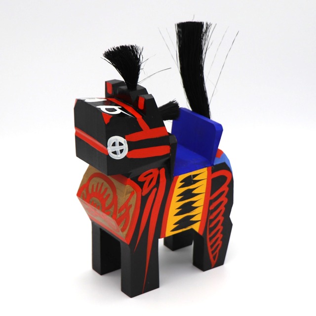 福島県民芸品・三春駒・黒駒・縁起物・郷土玩具・伝統工芸・No.201103-10・梱包サイズ80