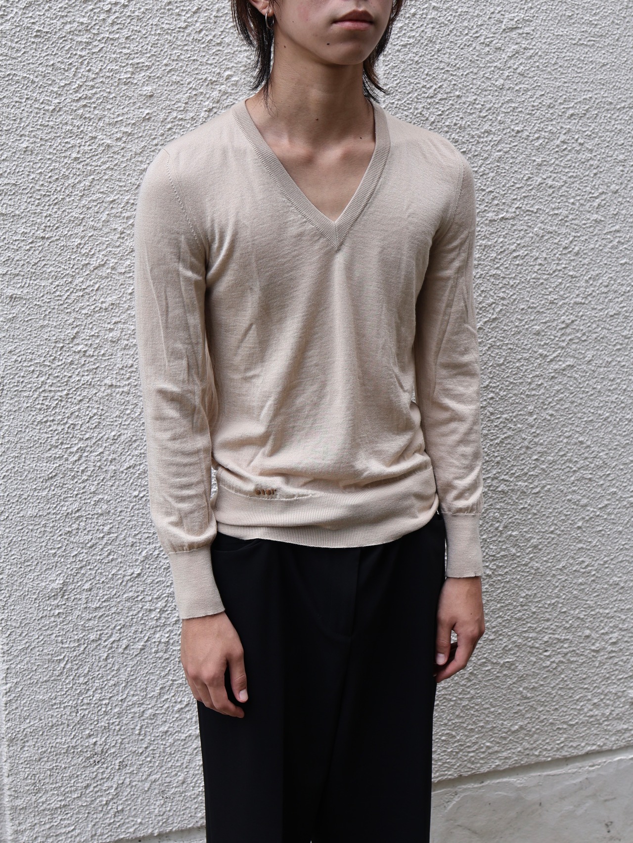 【christian dior】logo design Vneck knit