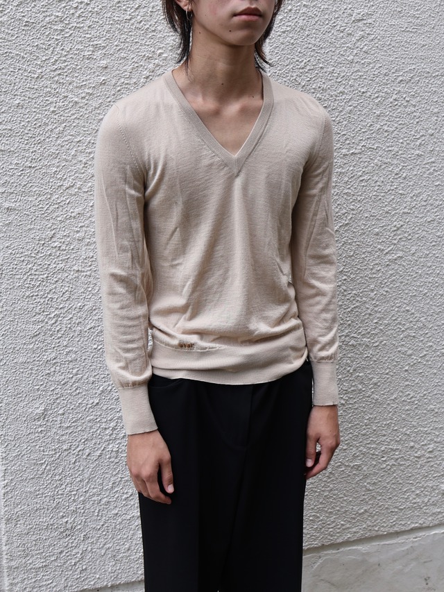 【christian dior】logo design Vneck knit