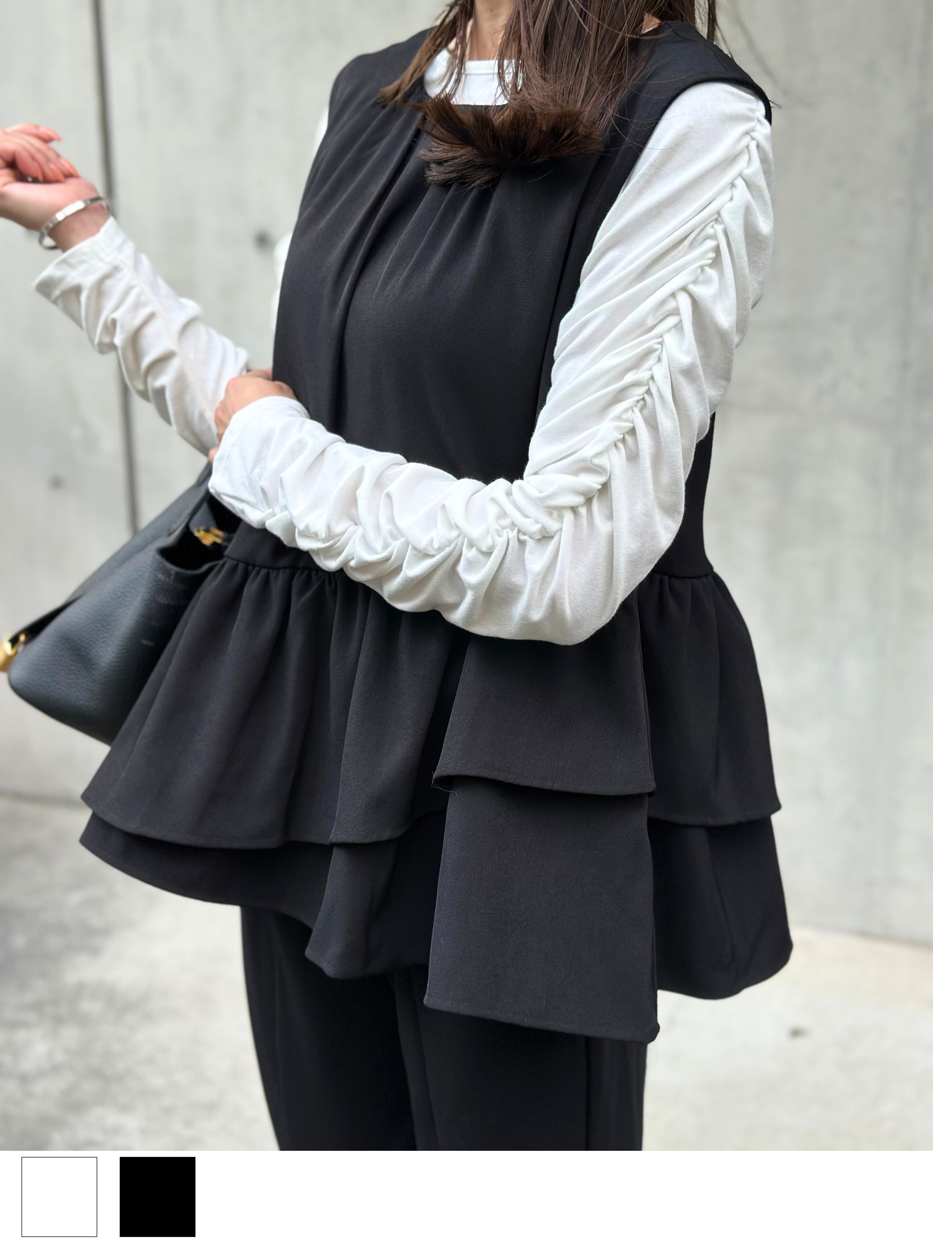 (再入荷)スリーブシャーリングトップス