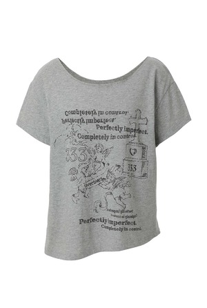 [threetimes] Dusty angel tee Gray 正規品 韓国ブランド 韓国通販 韓国代行 韓国ファッション スリータイムズ 日本 店舗
