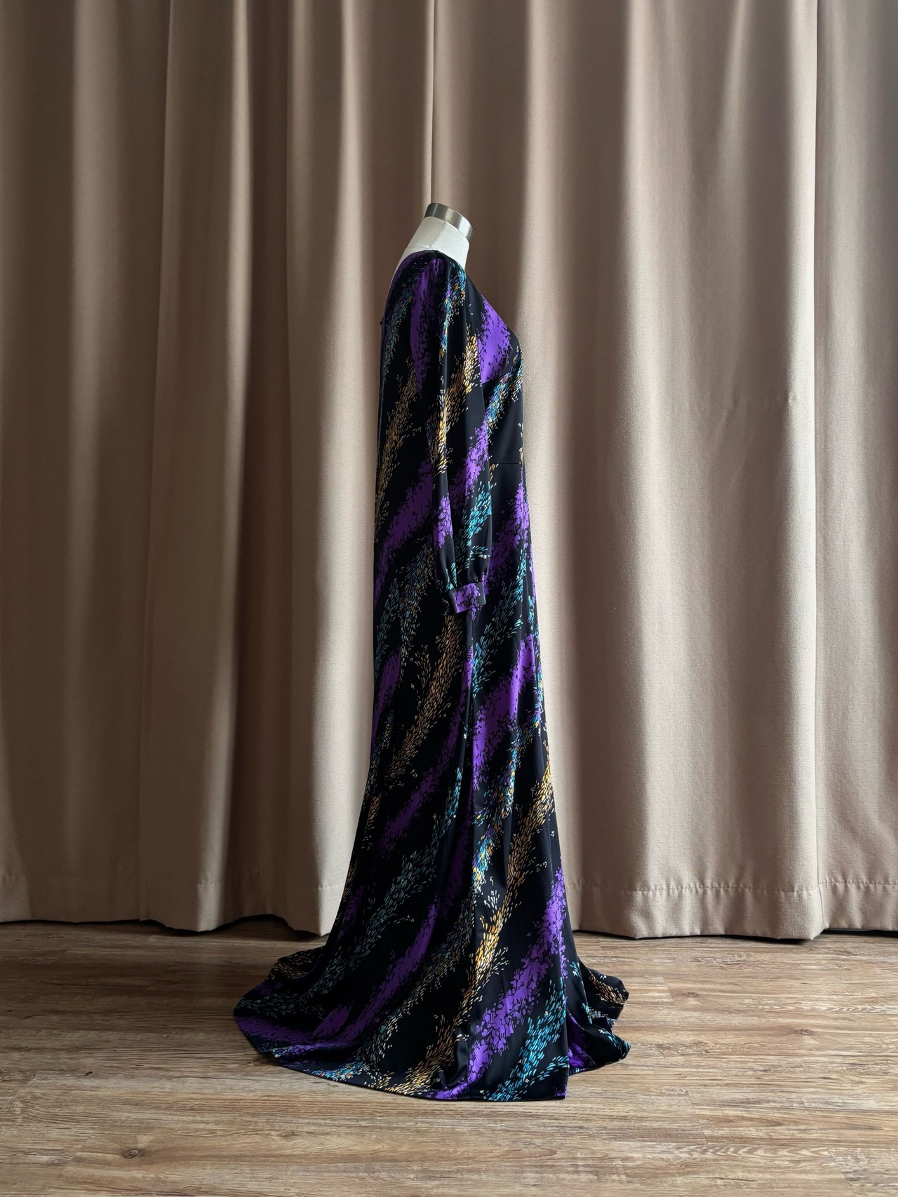 abstract pattern import maxi dress-5015-11