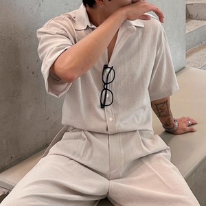 ルーズシンプルモダンシャツ（別売りでセットアップのパンツあり）　0600