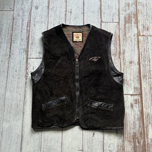 -Diesel- suède×leather design vest