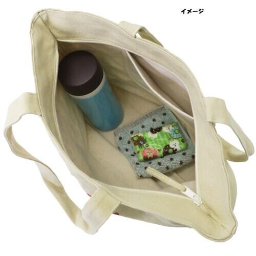 毎日使いやすい！天ファスナー付きA4カジュアルトート /ネコマンジュウ サイクルいたずら