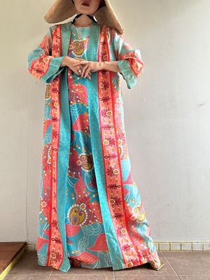 1960s Vintage Hawaiian Silk Dress