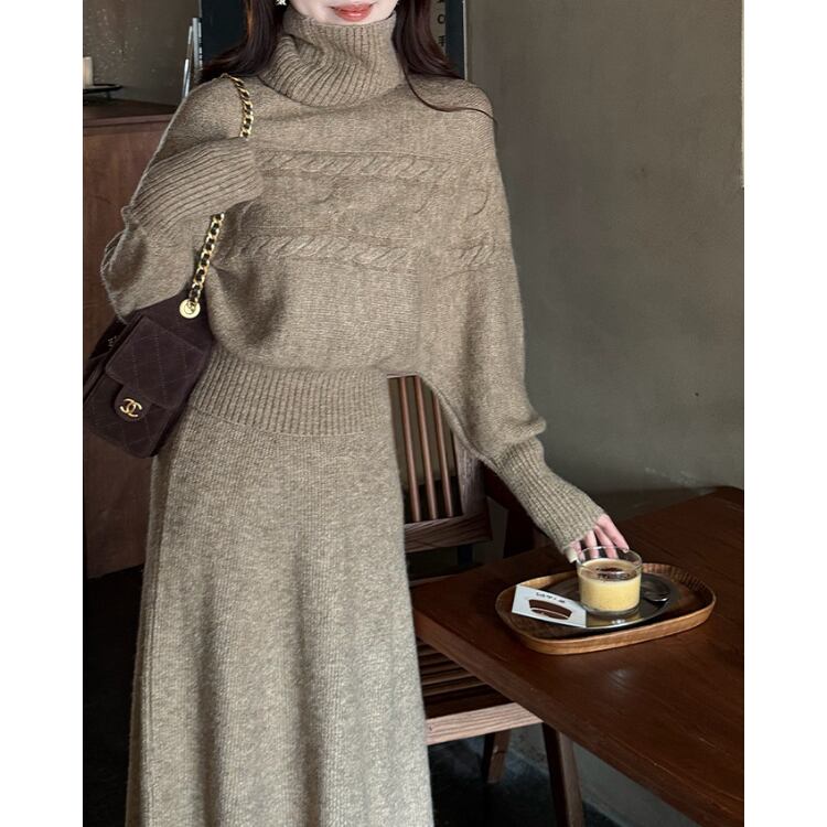 トップス・スカート・タートルネックセット ◆3col YH9737