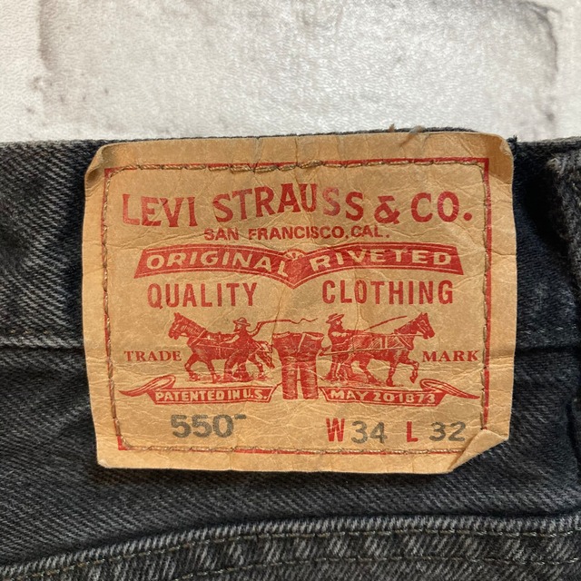 Levi's 550】W34×L32 Denim Jeans リーバイス 550 ブラックデニム ジーンズ ジーパン リラックスフィット テーパード  アメリカ USA 古着 | Fuzzy Fuzzy