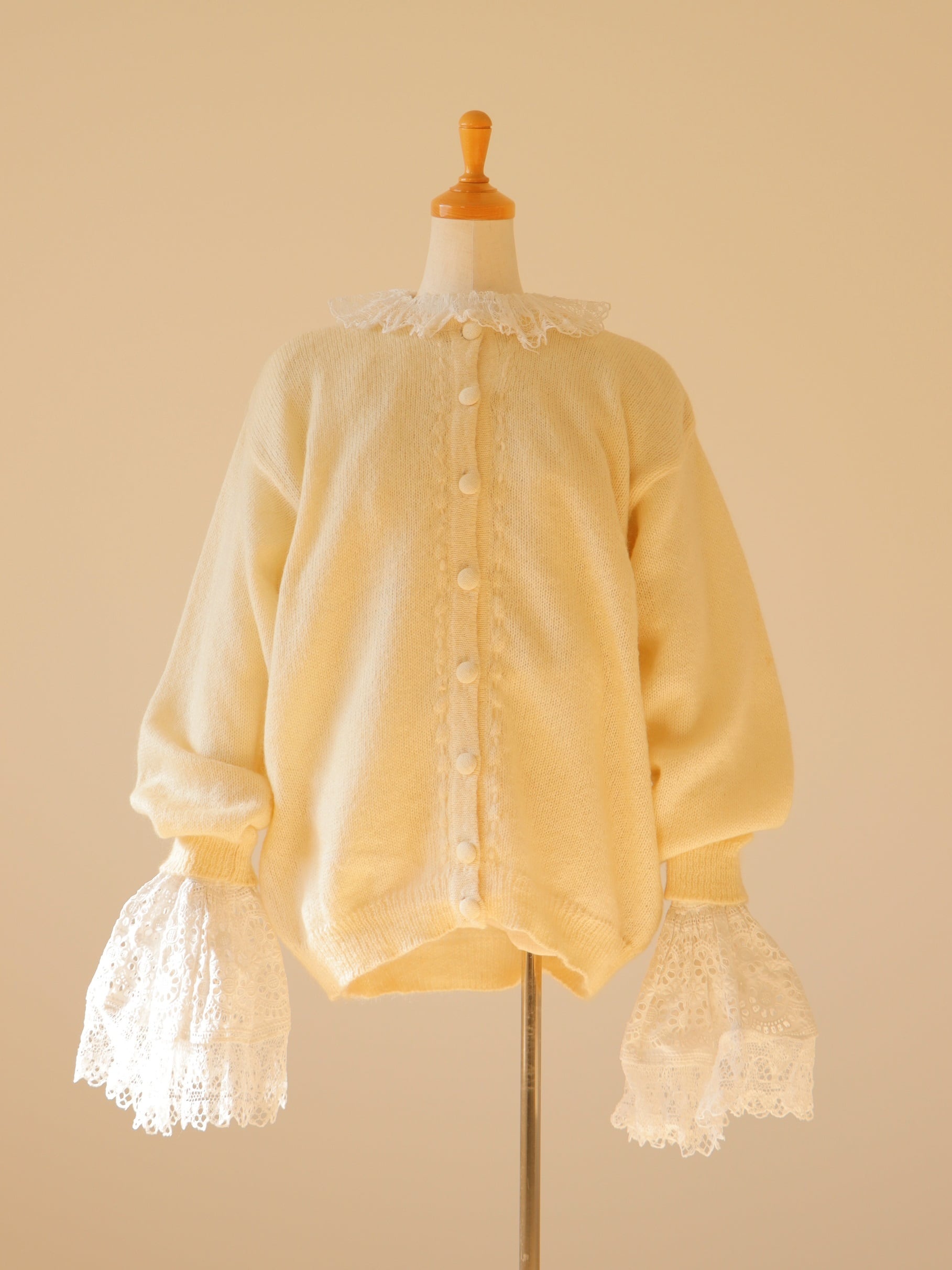 ●made in ITALY Kid mohair front detail cardigan