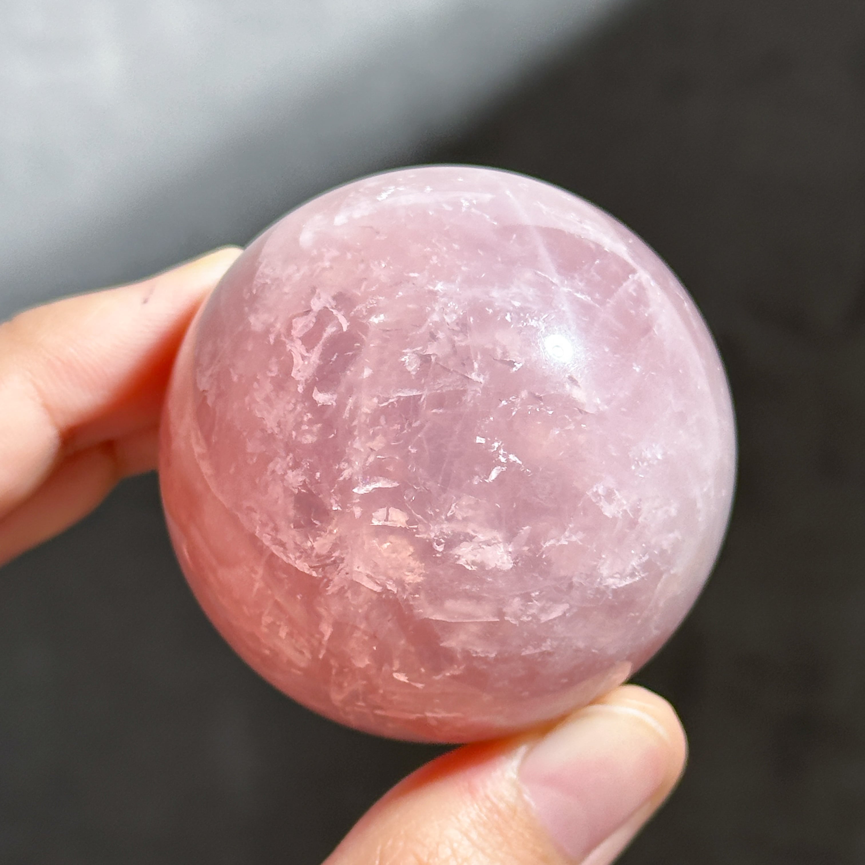 スターローズクォーツ スフィア22◇Rose Quartz◇天然石・鉱物