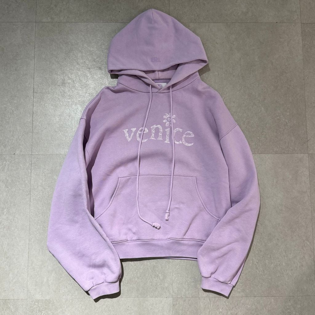 ERL イーアールエル Venice Hoodie パーカー パープル size:XS【表参道