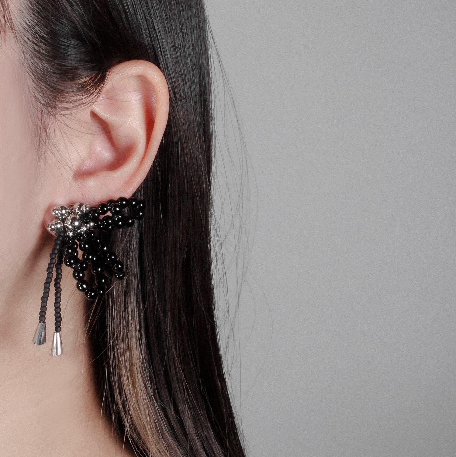 butterfly black (pierce / earring)