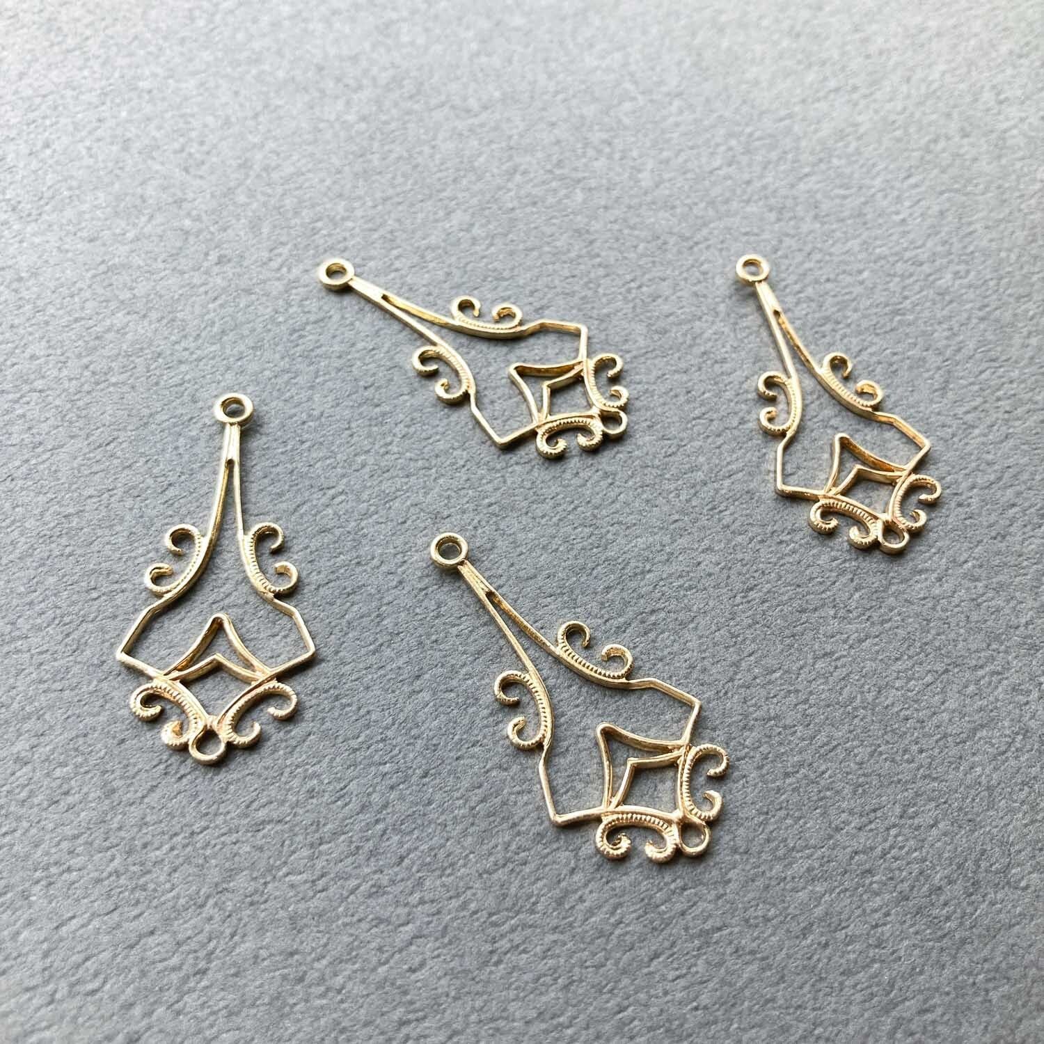 最終入荷〉USA真鍮 ワイヤーアート風チャーム | Dua-アクセサリー