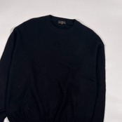 カシミヤ100% PINO BAZZO ピノ バッツォ ニット セーター M/ブラック メンズ