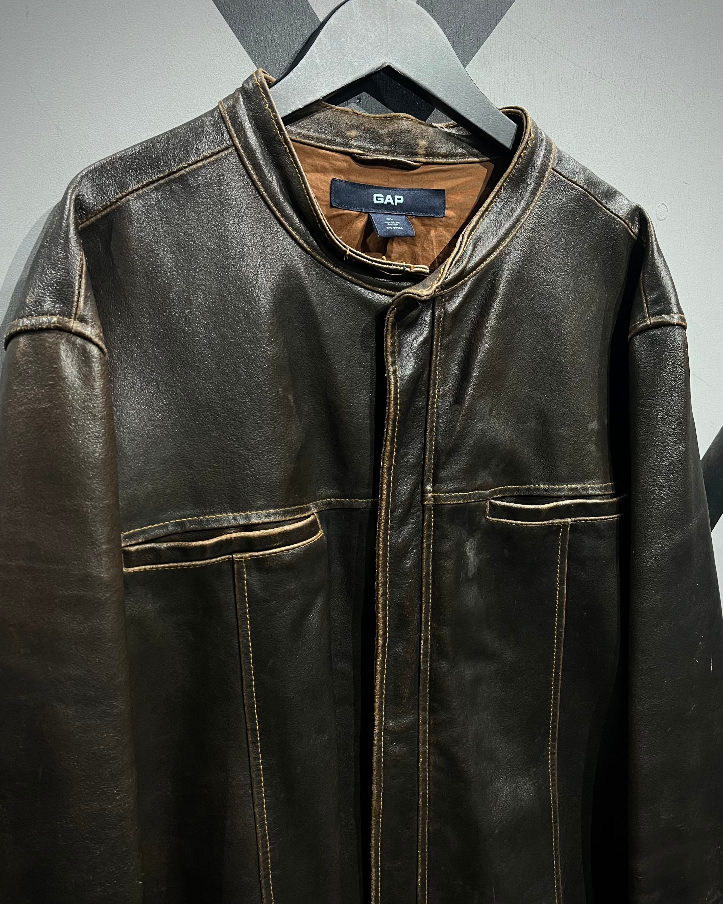 X VINTAGE】 “OLD GAP” Good Aging Leather Jacket | Caka(カカ