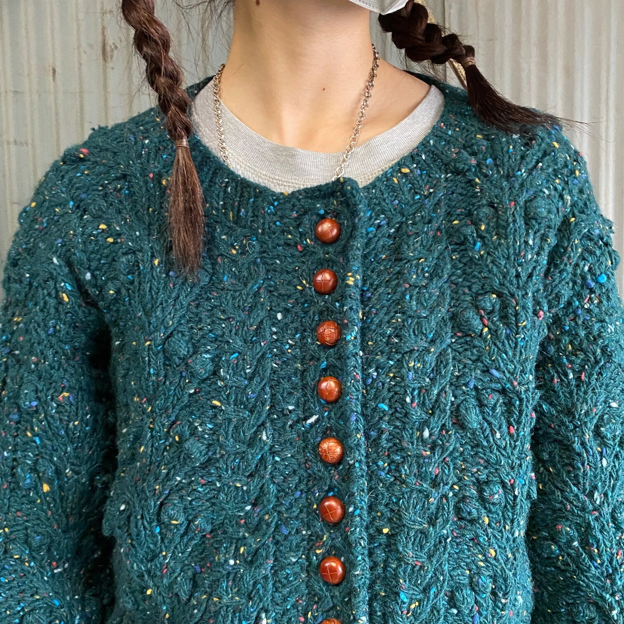 80年代 ヴィンテージ ORVIS オービス ウールニットカーディガン 