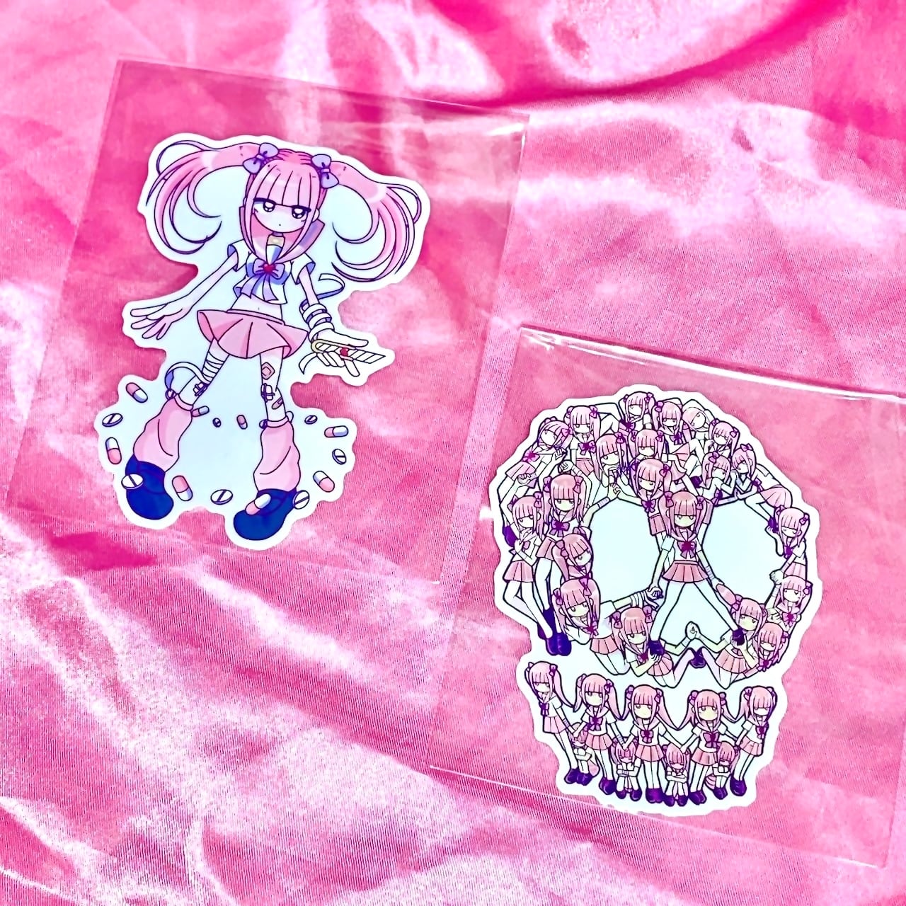 メンヘラチャンBIGステッカー | atelierM.U 江崎びす子 ONLINESHOP