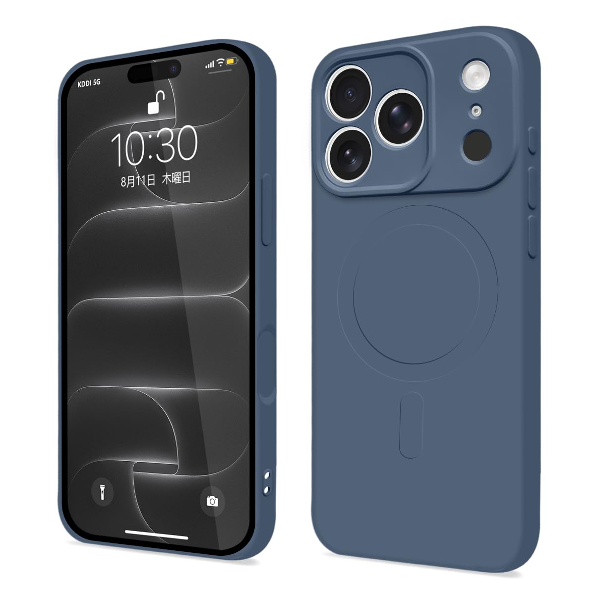 Majiyana for iPhone 18Pro/iPhone 17Pro用の ケース MagSafe対応 耐衝撃 TPU 薄型(ブルー)