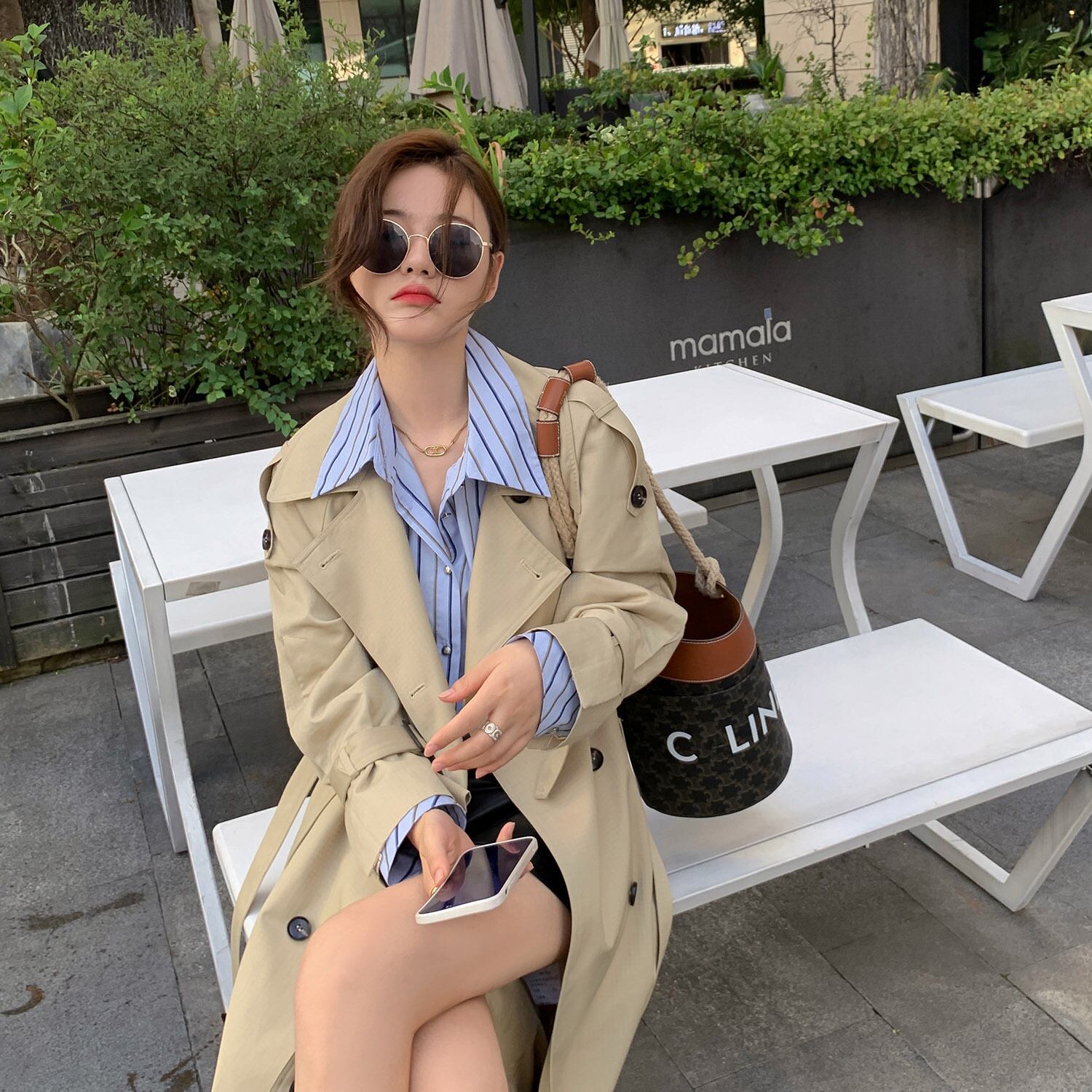 カーキスプリングオータムカジュアルジャケット 春物 秋物 HUCHUJING38954229114