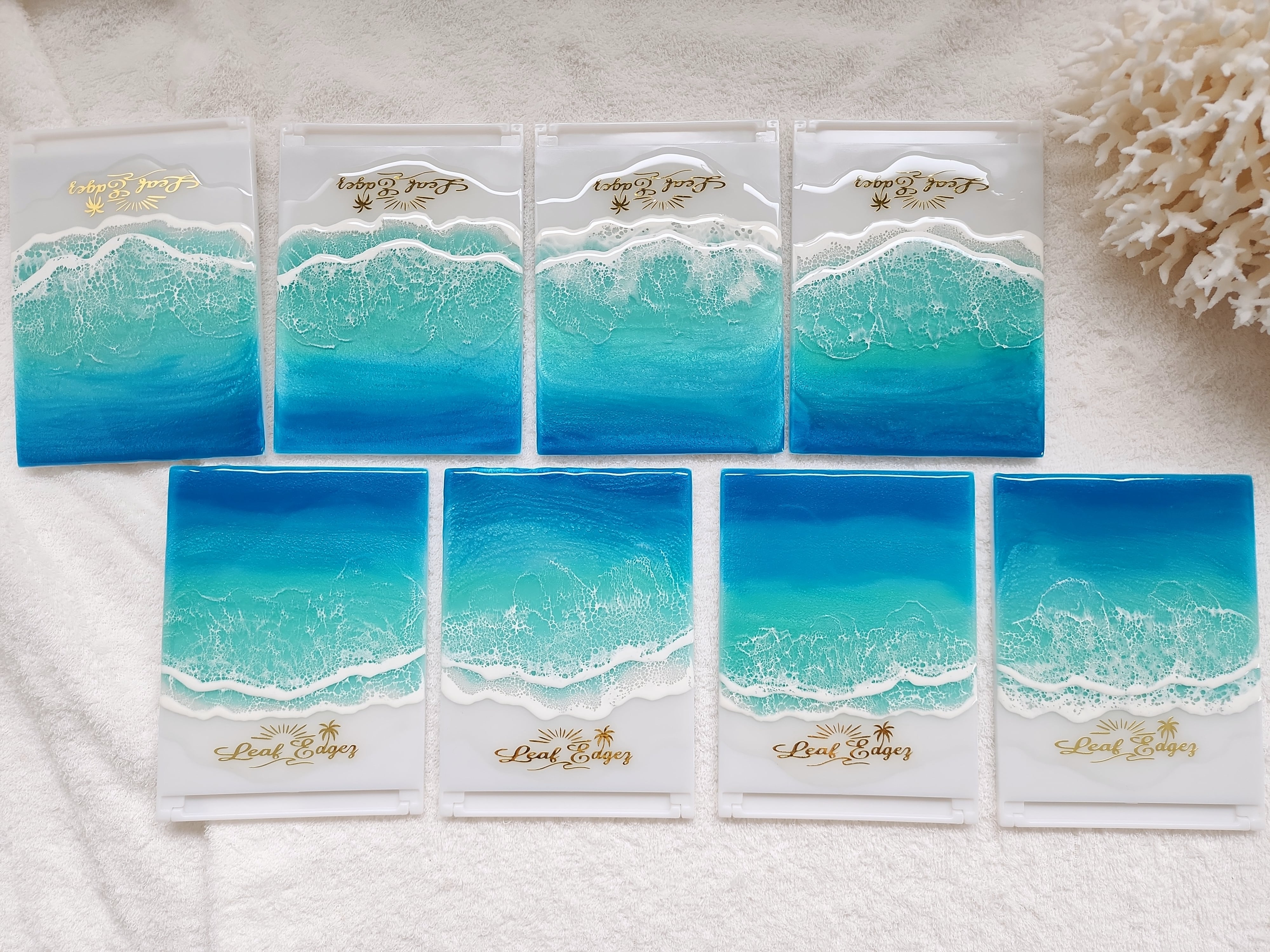 163.オーシャンレジンアート 折りたたみミラー大