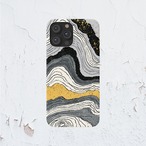受注生産 iPhoneケース マーブリング流線｜大理石風 アート柄 MARB001A