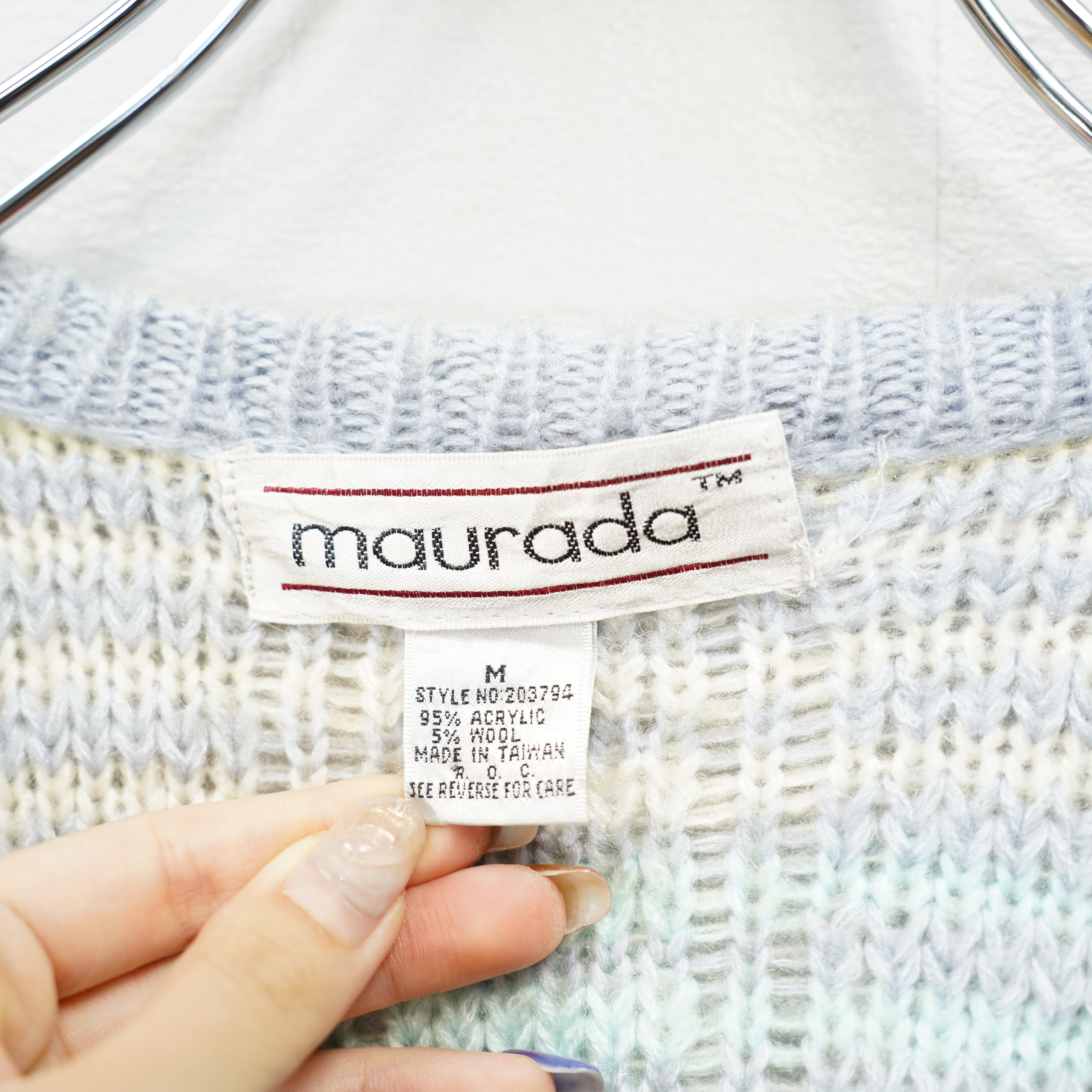 USA VINTAGE MAURADA COLORFUL DESIGN KNIT CARDIGAN/アメリカ USA VINTAGE MAURADA COLORFUL DESIGN KNIT CARDIGAN/アメリカ